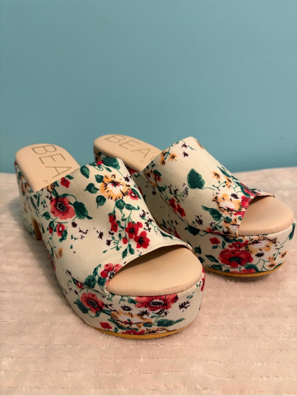 Beach by Matisse Terry Platform chunky heel sandals.
